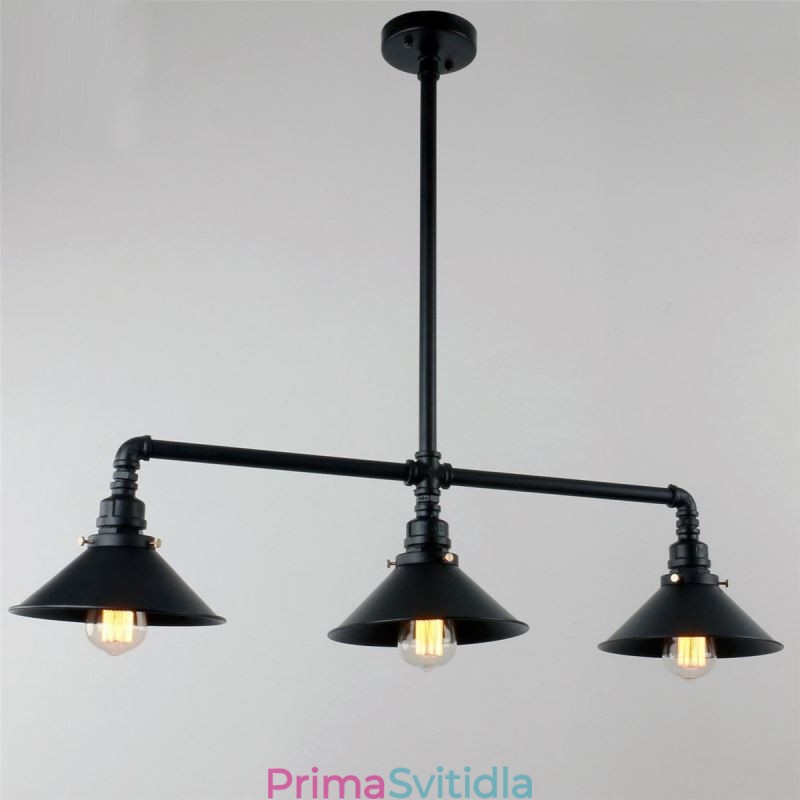 3 Light Retro Industrial Vintage Závěsný lustr na vodní dýmku ve venkovském rustikálním stylu