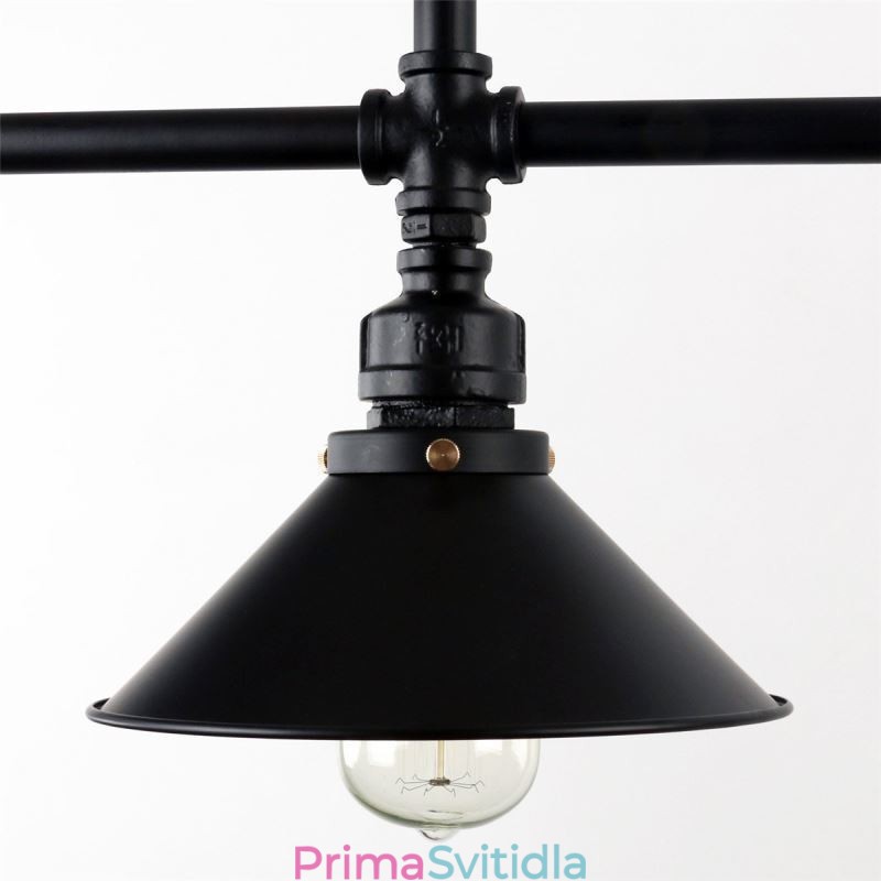 3 Light Retro Industrial Vintage Závěsný lustr na vodní dýmku ve venkovském rustikálním stylu
