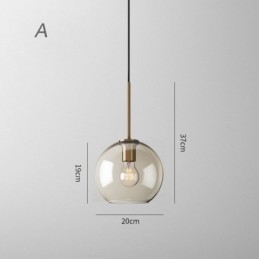Skleněné závěsné světlo Minimalistické koňakové barevné dekorativní skleněné svítidlo