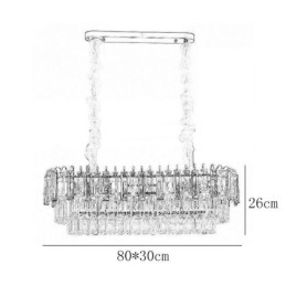 Obdélníkové závěsné svítidlo Crystal Stropní svítidlo