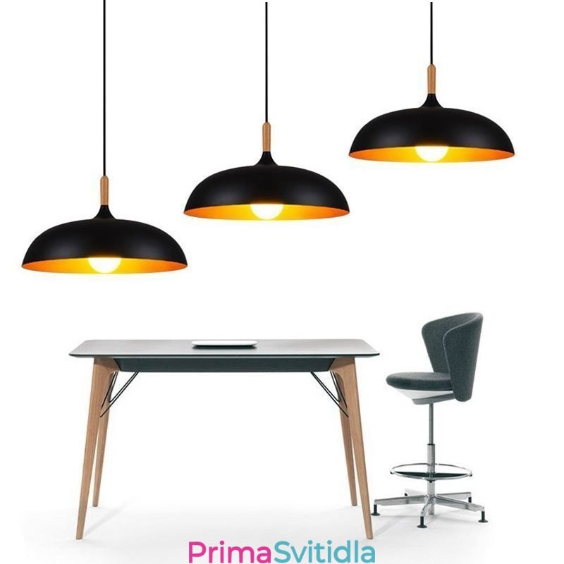 Moderní závěsné svítidlo Minimalistické dekorativní svítidlo černá bílá