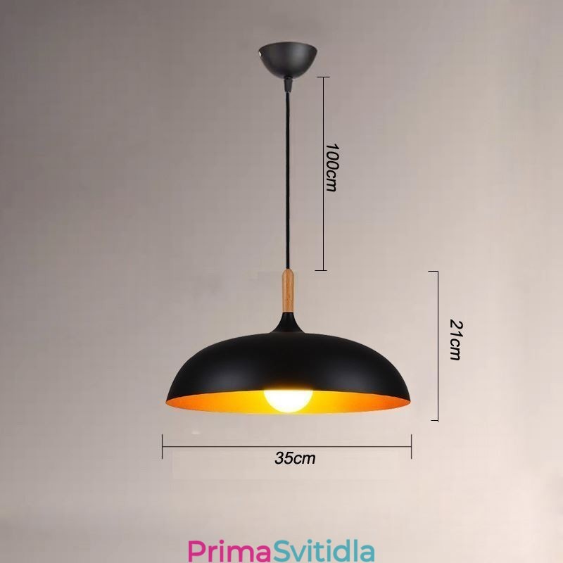 Moderní závěsné svítidlo Minimalistické dekorativní svítidlo černá bílá