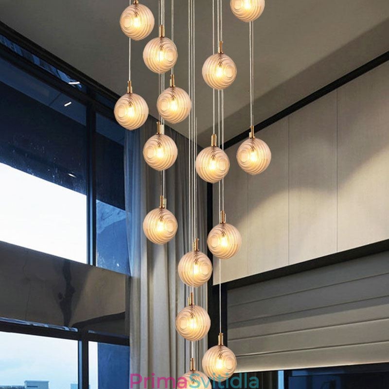 Skleněné závěsné světlo kreativní dekorativní skleněné koule Loft