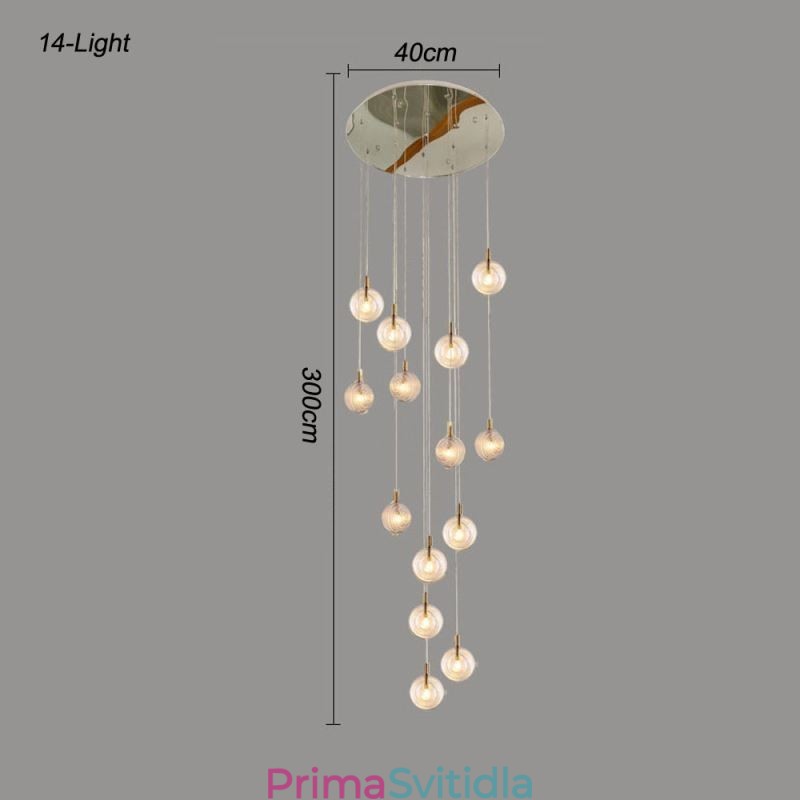 Skleněné závěsné světlo kreativní dekorativní skleněné koule Loft
