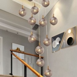 Skleněné závěsné světlo kreativní dekorativní skleněné koule Loft