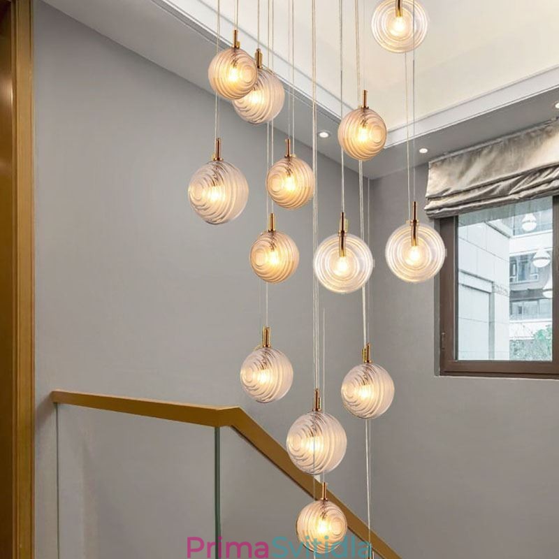 Skleněné závěsné světlo kreativní dekorativní skleněné koule Loft