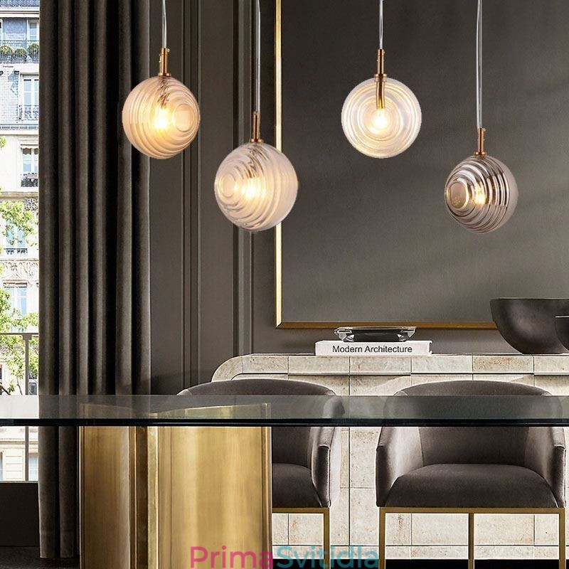 Skleněné závěsné světlo kreativní dekorativní skleněné koule Loft