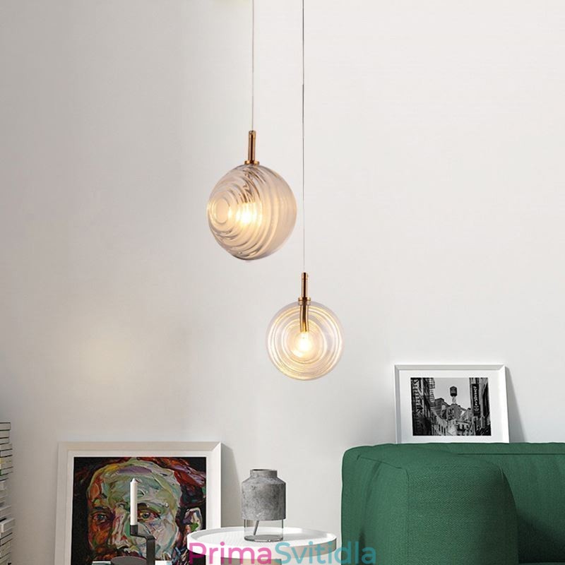 Skleněné závěsné světlo kreativní dekorativní skleněné koule Loft