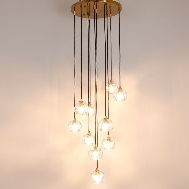 Mordern Crystal Fotbalový míč Tvar Stropní světlo Závěsná světla