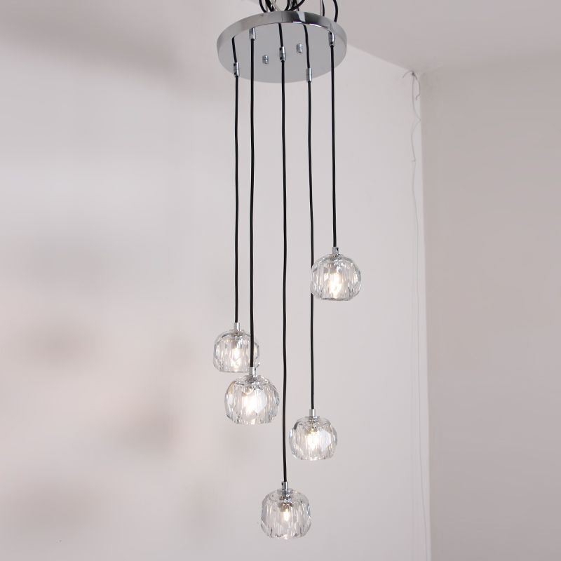 Mordern Crystal Fotbalový míč Tvar Stropní světlo Závěsná světla