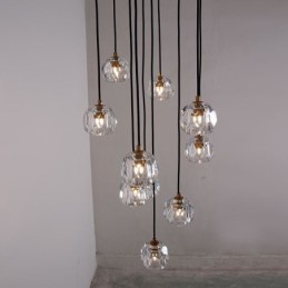 Mordern Crystal Fotbalový míč Tvar Stropní světlo Závěsná světla