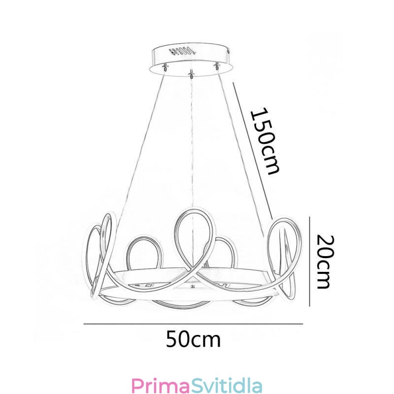 Moderní závěsné světlo Crown Pendant Light Aluminium 1 Light