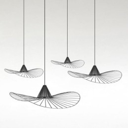 Železné závěsné světlo Jednoduchá lampa se slaměným kloboukem 1 světlo