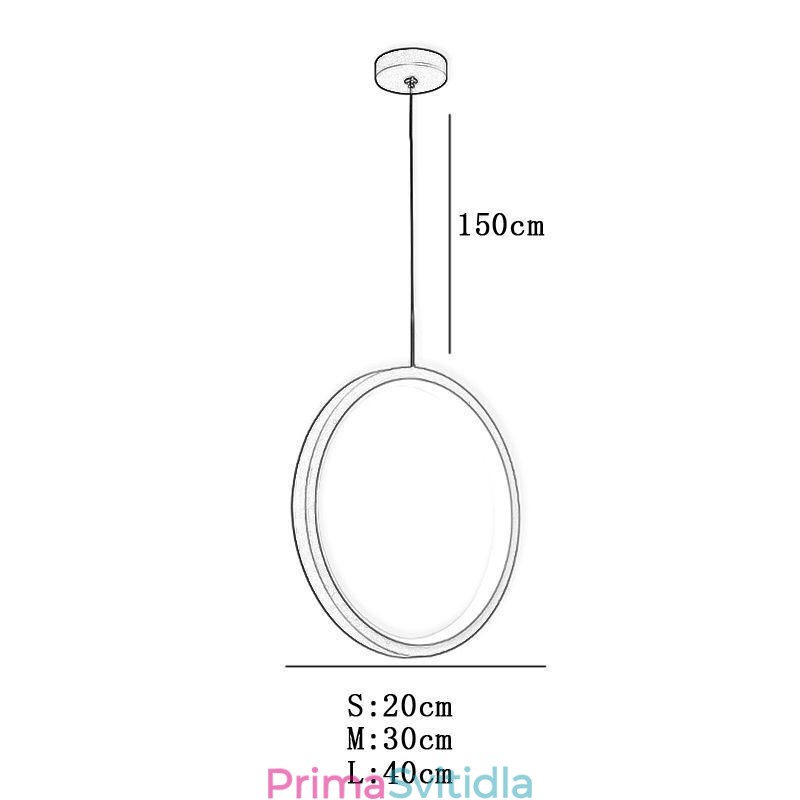 Minimalistické kruhové závěsné světlo Dekorativní stropní svítidlo