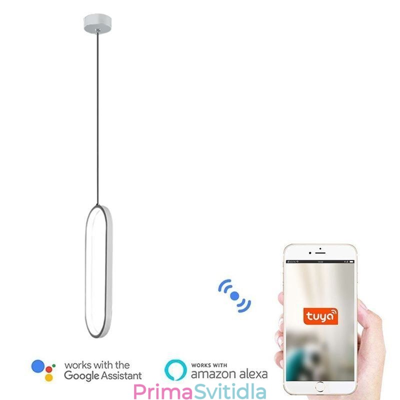 Oválné závěsné akrylové dekorativní svítidlo