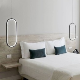 Oválné závěsné akrylové dekorativní svítidlo