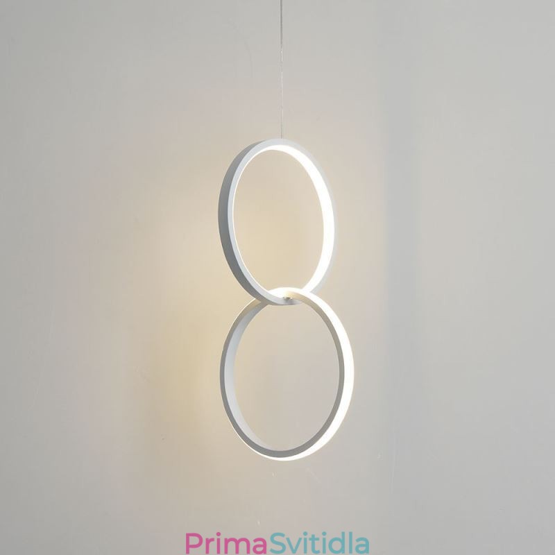 Mimimalistické závěsné svítidlo s dvojitým prstencem