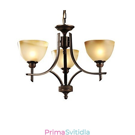 Elegantní lustr se 3 světly v teplém světle Elegantní lustr se 3 světly v teplém světle