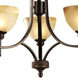 Elegantní lustr se 3 světly v teplém světle