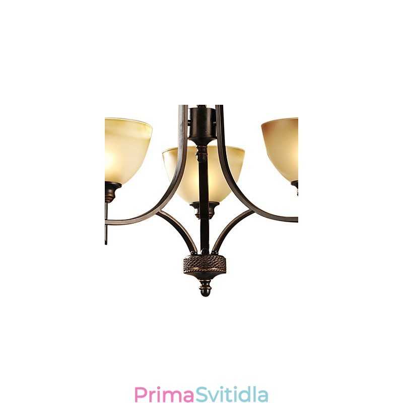 Elegantní lustr se 3 světly v teplém světle