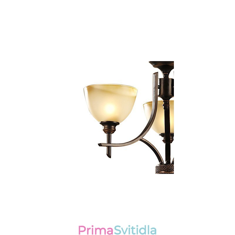 Elegantní lustr se 3 světly v teplém světle