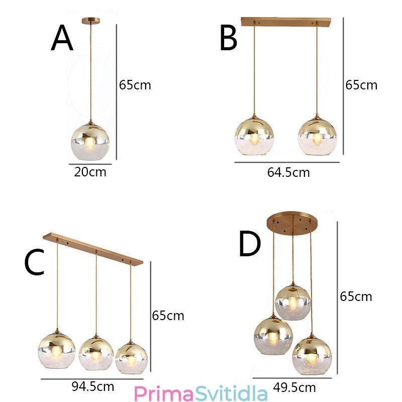 Creative Iron+Glass Globe Pendant Light Dekorativní osvětlení