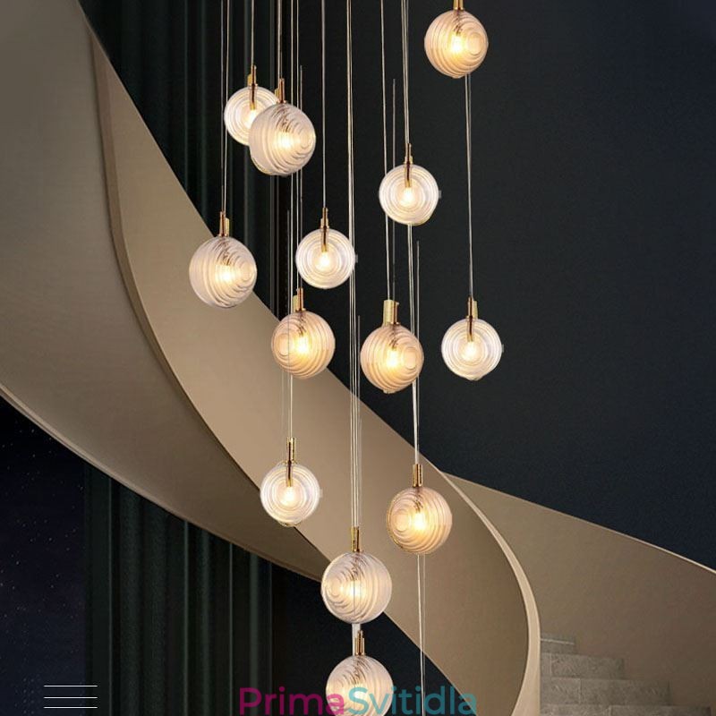 Skleněné závěsné světlo kreativní dekorativní skleněné koule Loft