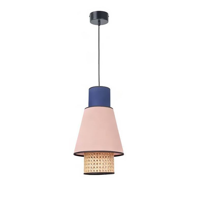 1 Lehké šaty Stínidlo Závěsná lampa Bambusová vazba osvětlení