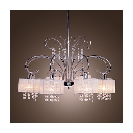 Moderní moderní křišťálový chromový kovový lustr Moderní moderní křišťálový chromový kovový lustr
