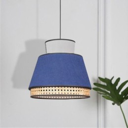1 Lehké šaty Stínidlo Závěsná lampa Bambusová vazba osvětlení