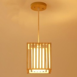 Minimalistické dřevěné závěsné svítidlo