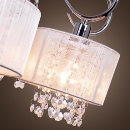 Moderní moderní křišťálový chromový kovový lustr