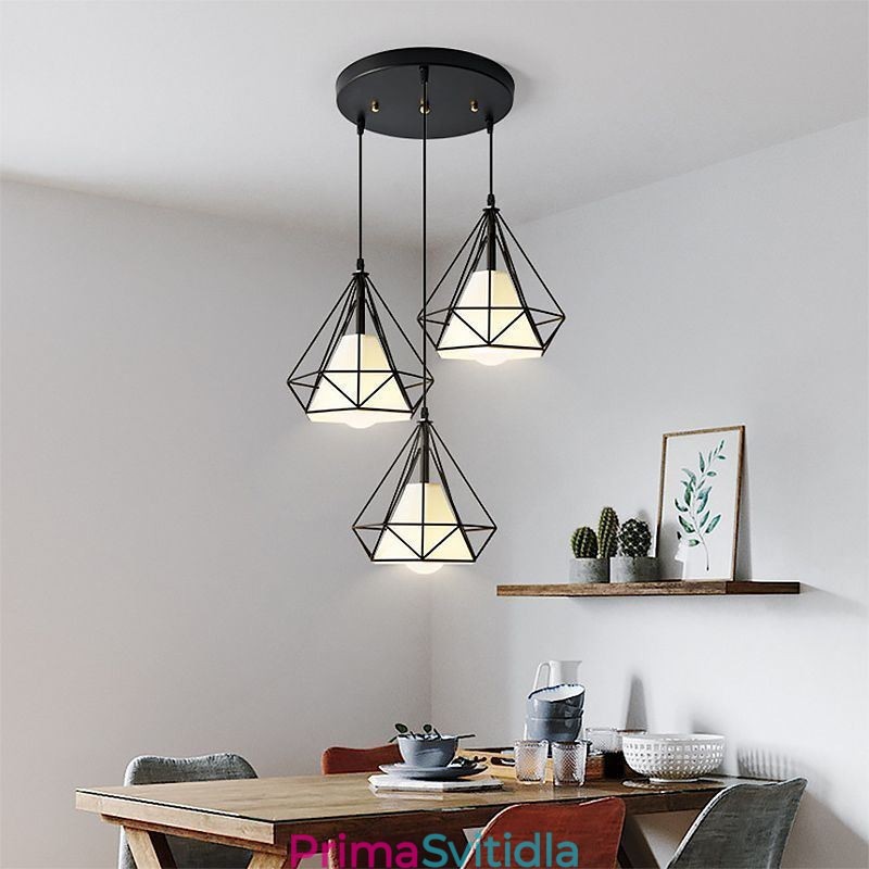 Závěsné svítidlo ve tvaru diamantu Moderní minimalistické dekorativní svítidlo