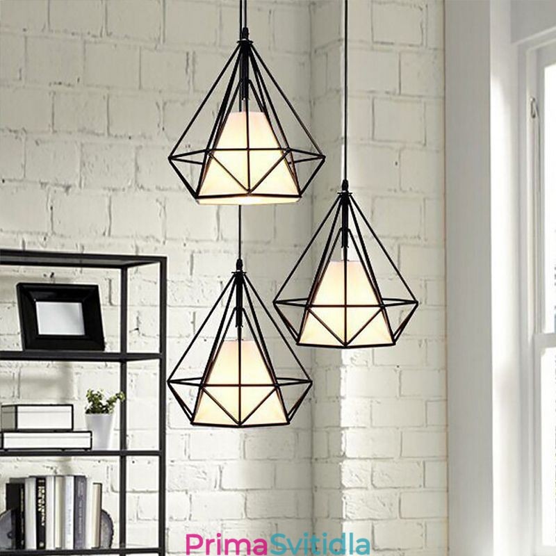 Závěsné svítidlo ve tvaru diamantu Moderní minimalistické dekorativní svítidlo