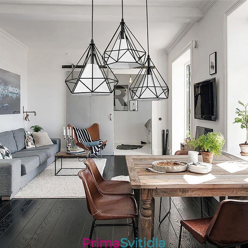 Závěsné svítidlo ve tvaru diamantu Moderní minimalistické dekorativní svítidlo