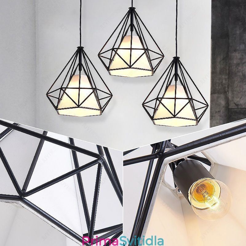 Závěsné svítidlo ve tvaru diamantu Moderní minimalistické dekorativní svítidlo