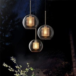Minimalistické závěsné svítidlo Glass Cluster 3 Světelný stropní světelný ostrov