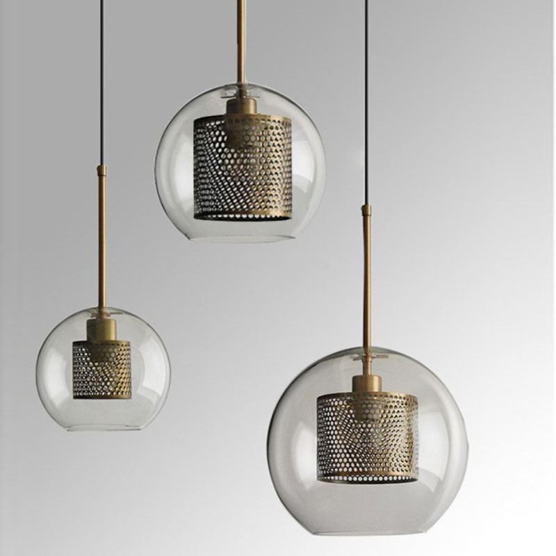 Minimalistické závěsné svítidlo Glass Cluster 3 Světelný stropní světelný ostrov