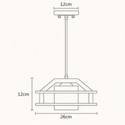 Závěsná dubová lampa v severském stylu s matným sklem stínu lampy Cafe