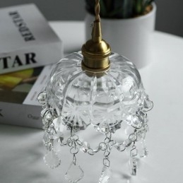 Elegantní skleněné závěsné svítidlo Mini závěsné svítidlo s jednou hlavou