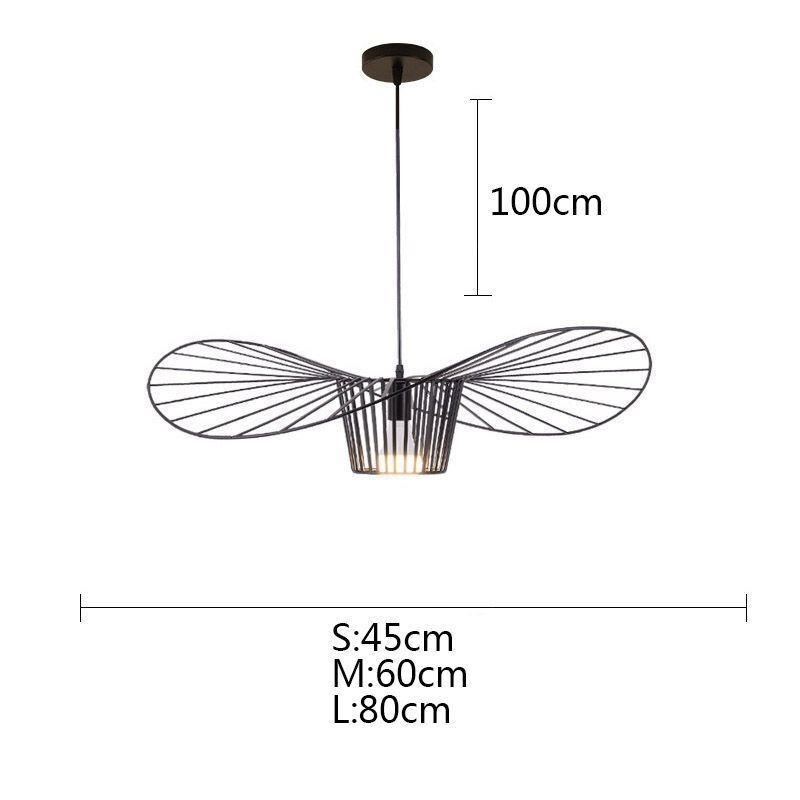 Železná závěsná lampa se slaměným kloboukem 1 světlo