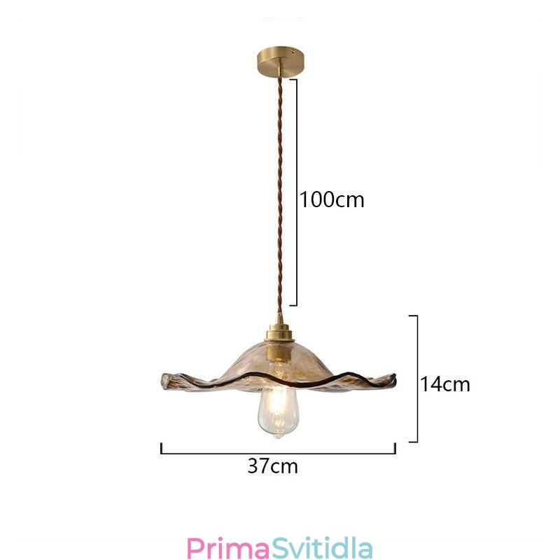 Závěsné svítidlo Lotus Leaf Glass Kreativní dekorativní svítidlo