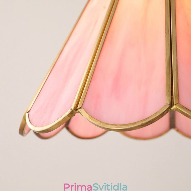 Japonský styl skleněné závěsné světlo Retro Petal svítidlo