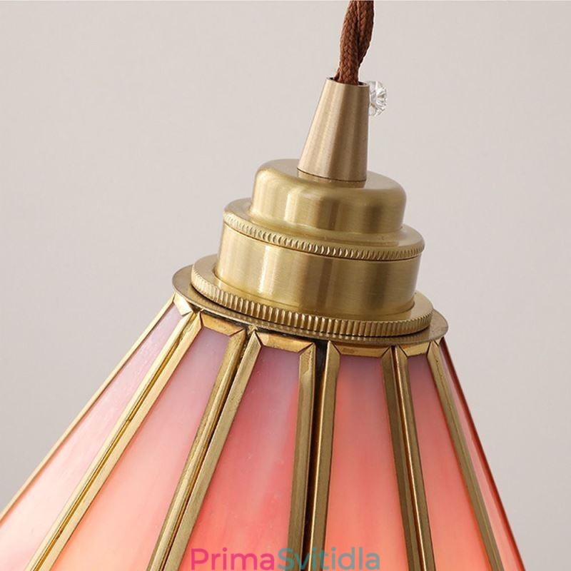 Japonský styl skleněné závěsné světlo Retro Petal svítidlo