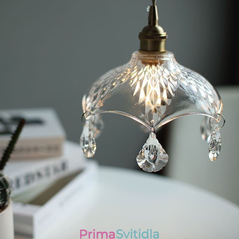 Moderní minimalistická skleněná závěsná lampa Single Light Závěsné světlo