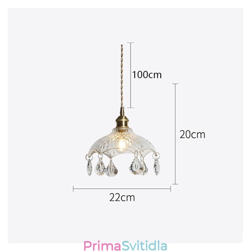 Moderní minimalistická skleněná závěsná lampa Single Light Závěsné světlo