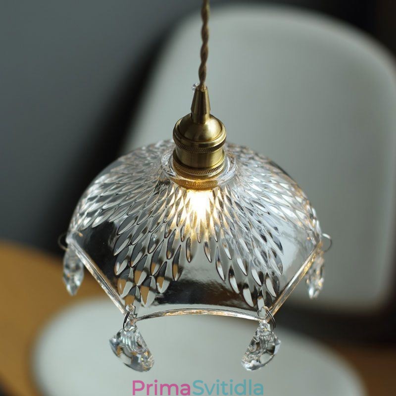 Moderní minimalistická skleněná závěsná lampa Single Light Závěsné světlo