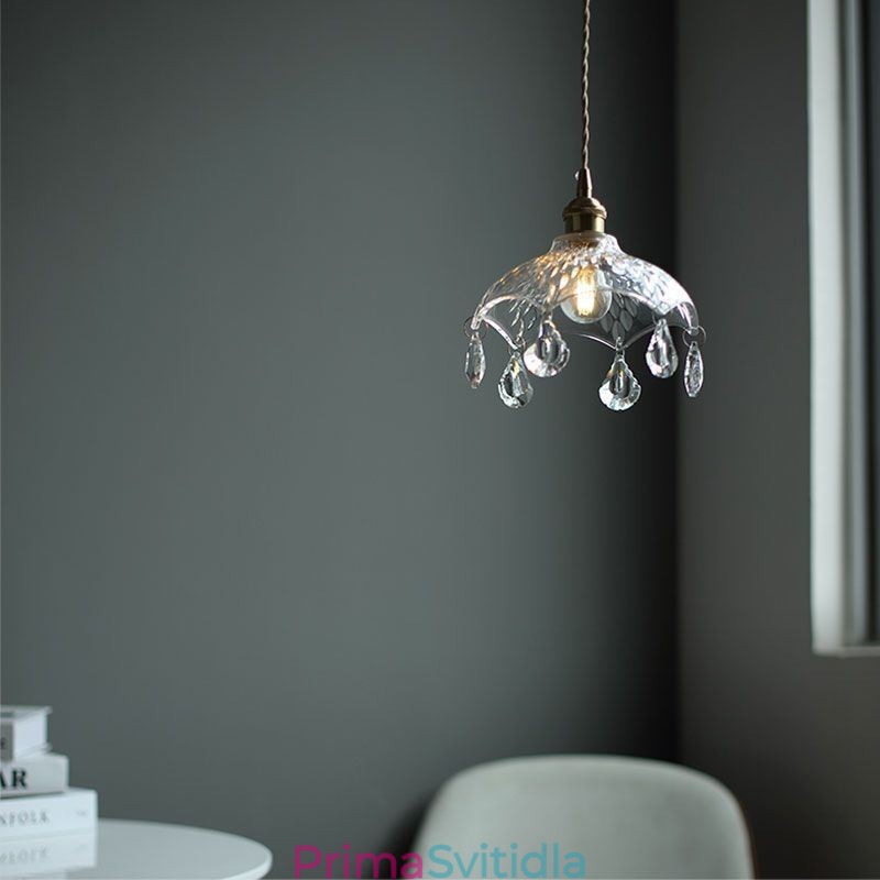Moderní minimalistická skleněná závěsná lampa Single Light Závěsné světlo
