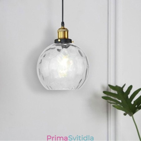 Současná skleněná závěsná lampa s kulatým vzorem vody Skleněná závěsná lampa Současná skleněná závěsná lampa s kulatým vzorem vody Skleněná závěsná lampa