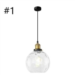 Současná skleněná závěsná lampa s kulatým vzorem vody Skleněná závěsná lampa